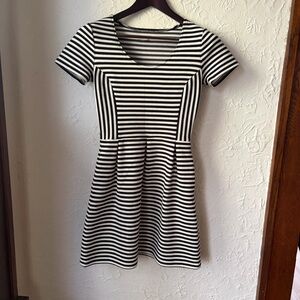 Madewell Striped Mini Dress with Pockets Size 2